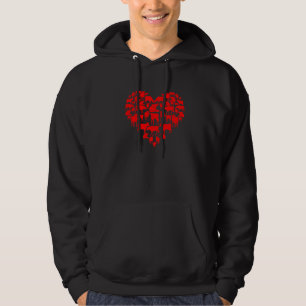 Funny I Love My Cows Lovers Farmers Hearts Valenti Hoodie