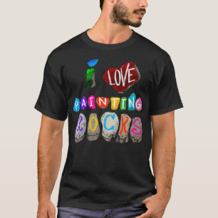 Funny I Love Painting Rocks Gift Cool Painter Men T-Shirt