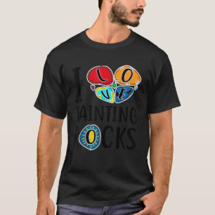 Funny I Love Painting Rocks Gift Cool Painter Men T-Shirt