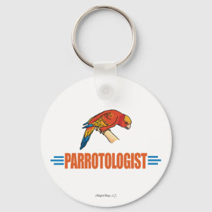 Funny I Love Parrots Key Ring