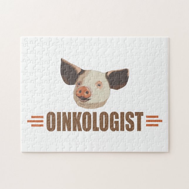 Funny I Love Pigs Jigsaw Puzzle (Horizontal)