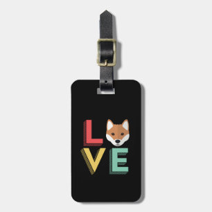 Funny I Love Shiba Inu I Heart My Dog Puppy Lover Luggage Tag
