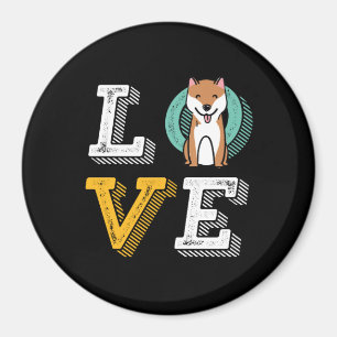 Funny I Love Shiba Inu I Heart My Dog Puppy Lover Magnet