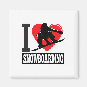Funny I Love Snowboarding - Snow Lovers Gift  Magnet