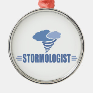 Funny I Love Storms Metal Tree Decoration