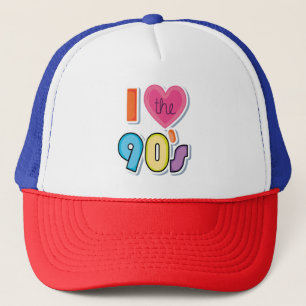 Funny I Love The 90's, 1990's Theme Party Trucker Hat