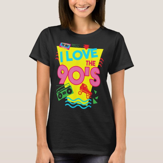 Funny I Love The 90's Cute Pop Lover Culture Kids  T-Shirt (Front)