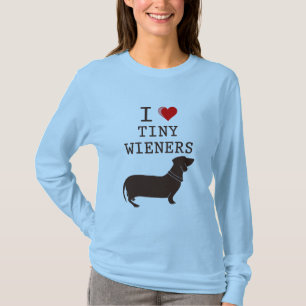 Funny I Love Tiny Wiener Dachshund T-Shirt