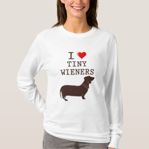 Funny I Love Tiny Wiener Dachshund T-Shirt