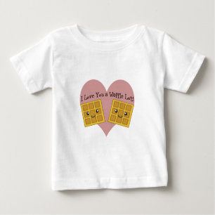 Funny I Love You A Waffle Lot Cute Kawaii Waffles Baby T-Shirt
