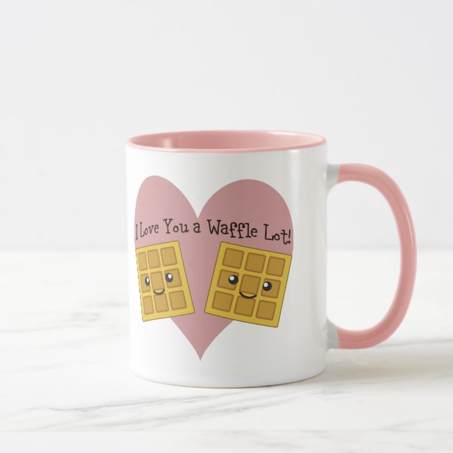 Funny I Love You A Waffle Lot Cute Kawaii Waffles Mug (Right)