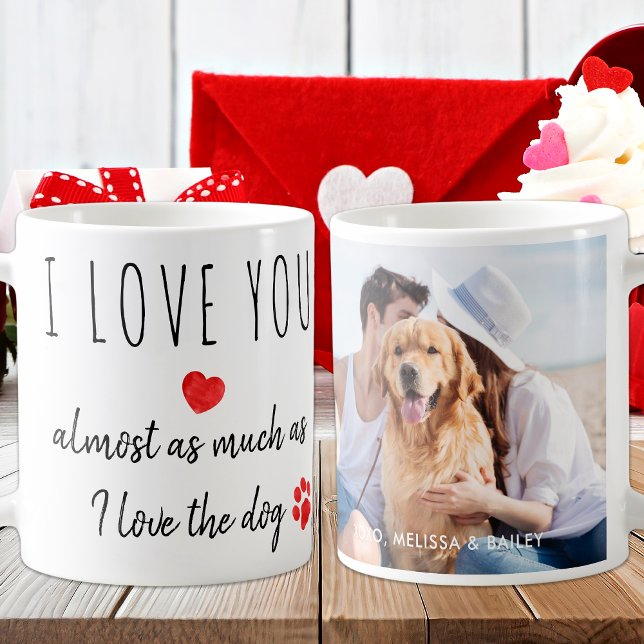 Funny I Love You Dog Valentines Day Custom Photo Coffee Mug (Creator Uploaded)