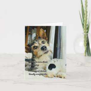 Funny I Love You From the Dog Card