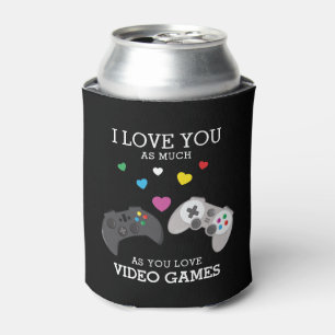 Funny 'I love you' Video Games   Personalised Can Cooler