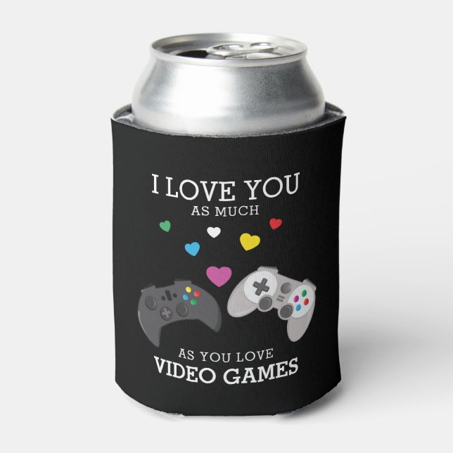 Funny 'I love you' Video Games | Personalised Can Cooler (Can Front)