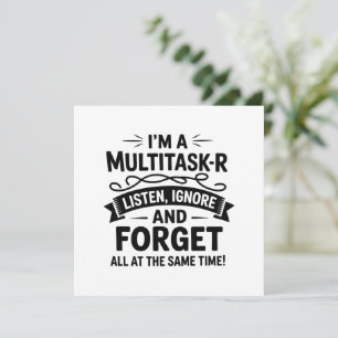 Funny I’m a Multitasker Saying Mum Life Dad Office Invitation