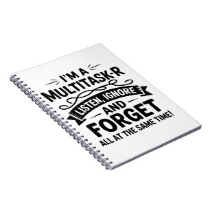 Funny I’m a Multitasker Saying Mum Life Dad Office Notebook