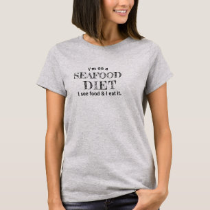 Funny “I’m On a Seafood Diet” Shirt, Food Pun T-Shirt