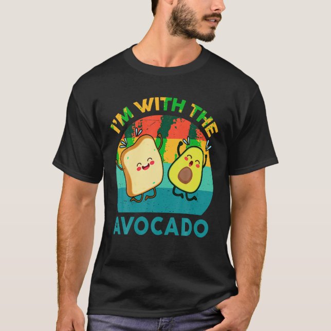 Funny I m with the Avocado Shirt Kids Men Women Cu (Front)