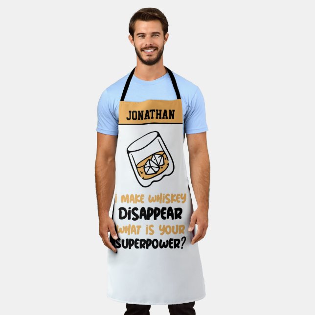 Funny I Make Whiskey Disappear Apron (Worn)