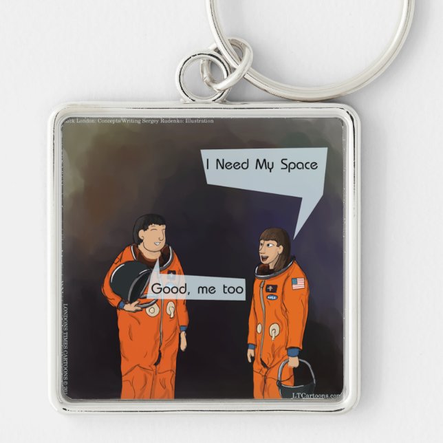 Funny I Need My Space Key Ring (Front)
