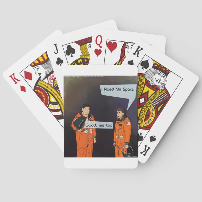 Funny I Need My Space Playing Cards (Back)