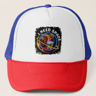 FUNNY I NEED SPACE ASTRONAUT GALAXY TRUCKER HAT