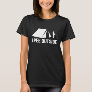 Funny I Pee Outside Camping Nature T-Shirt
