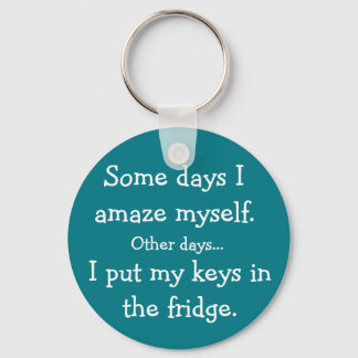 Funny I Put My Keys in the Fridge Round Magnet Key Ring