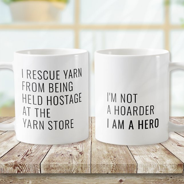 Funny I Rescue Yarn Crochet Lover Coffee Mug (Creator Uploaded)