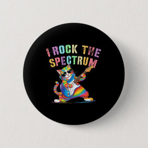 Funny I Rock The Spectrum Autism Mum Dad Motivatio 6 Cm Round Badge