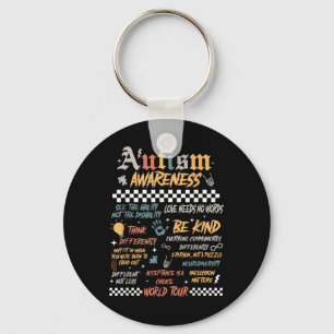 Funny I Rock The Spectrum Autism World Tour Autism Key Ring