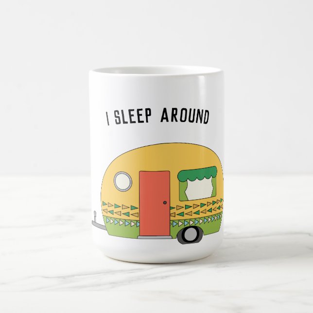 Funny I Sleep Around RV  Latte Mug (Center)