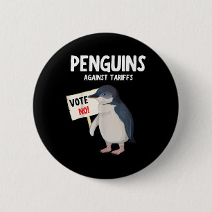 Funny I Stand With The Penguins, Penguins Against 6 Cm Round Badge