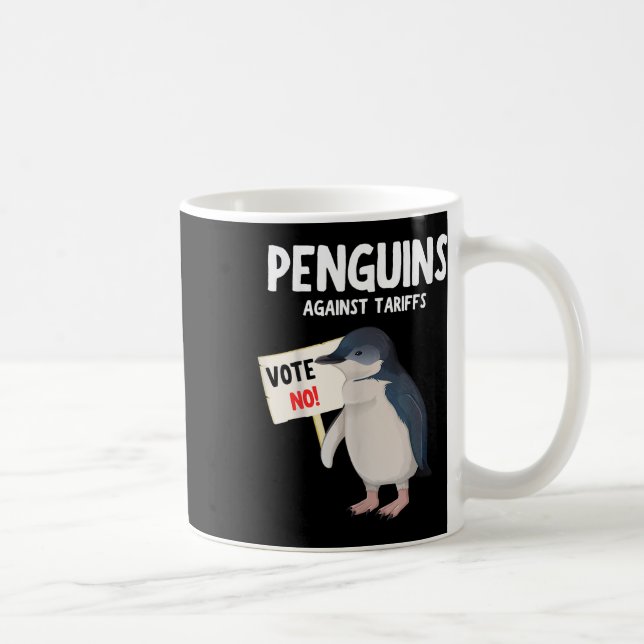 Funny I Stand With The Penguins, Penguins Against  Coffee Mug (Right)
