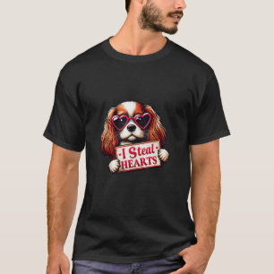 Funny I Steal Hearts Cavalier King Charles Spaniel T-Shirt
