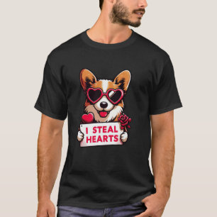 Funny I Steal Hearts Kids Mens Womens Dog Corgi Va T-Shirt