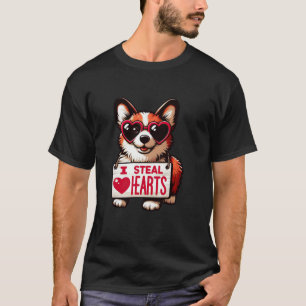 Funny I Steal Hearts Kids Mens Womens Dog Corgi Va T-Shirt