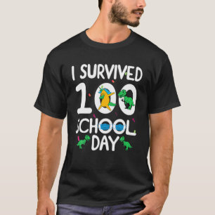 Funny I-Survived 100 Masked-School Days-Unicorn T-Shirt