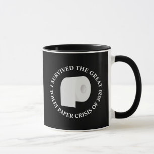 Funny I Survived 2020 Black Coffee Mug