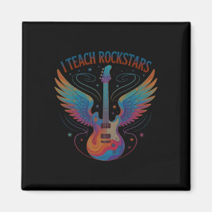 Funny I Teach Rock Stars Teacher Music Team Bynd T Magnet