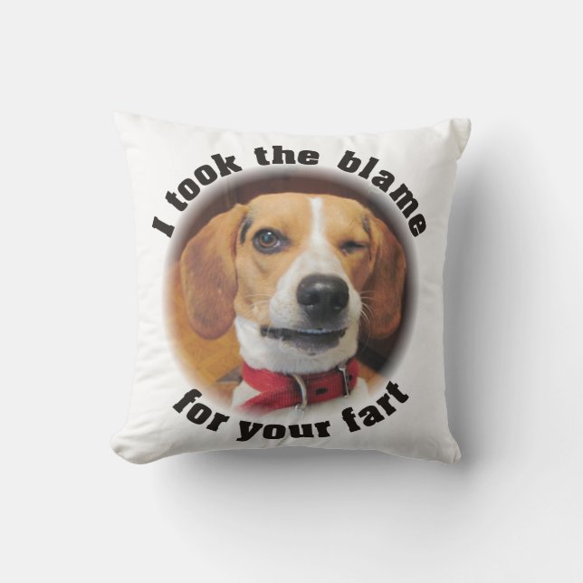 Funny I took the blame for your fart Beagle Pillow (Front)