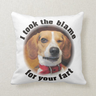 Funny I took the blame for your fart Beagle Pillow