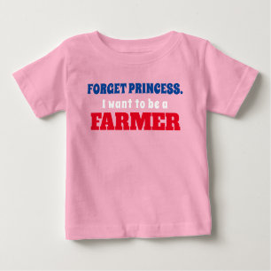 Funny  "I Want To Be a Farmer" Baby T-Shirt