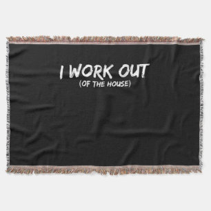Funny I Workout Shirt For Gym Rats - Quarantine Throw Blanket