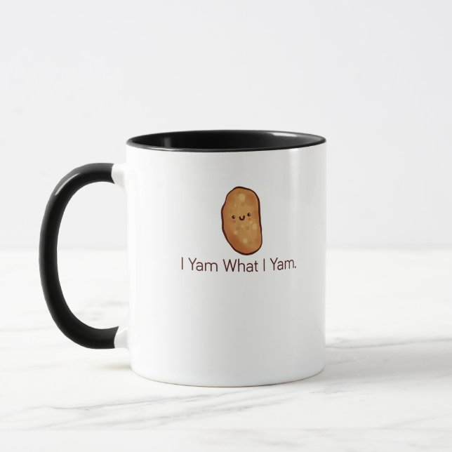 Funny I Yam What I Yam For Men, Women & Youth Mug (Left)