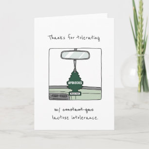 Funny IBS Lactose Intolerance Joke Couple  Card
