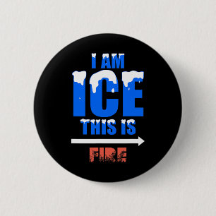 Funny Ice And Fire Costume Halloween Family Matchi 6 Cm Round Badge