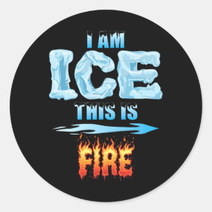 Funny Ice And Fire Costume Halloween Family Matchi Classic Round Sticker