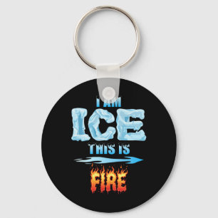 Funny Ice And Fire Costume Halloween Family Matchi Key Ring